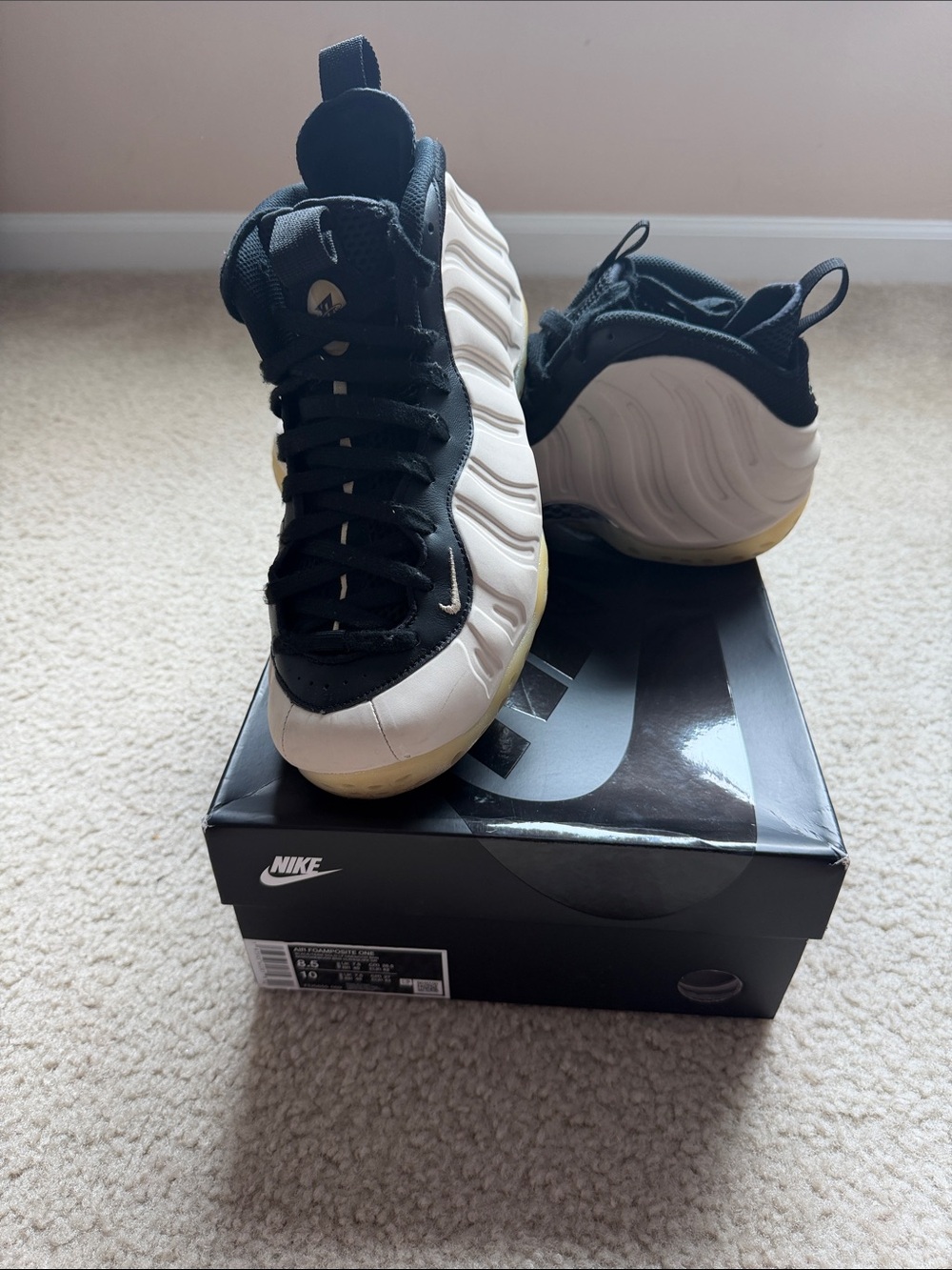 Nike Foamposite-Style Sneakers - Black & White